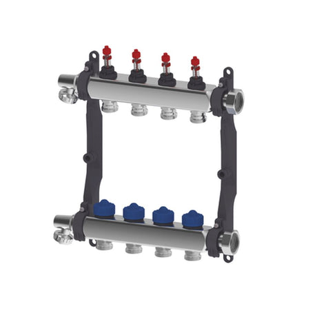 Roth Heizkreisverteiler Edelstahl mit DFA HK 4 1" IG/absperrbar, 1135009999