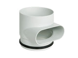 Fränkische T-Stück profi-air Ovalkanal 163x68 mm - DN 160 auf ISO, 78316060