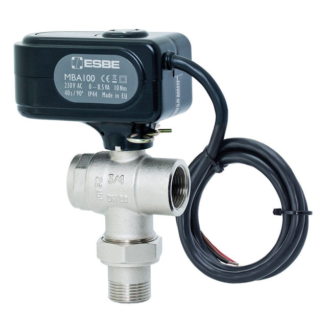 ESBE Motorkugelhahn MBA135 DN25 Kvs11,3, als 3 Wege Zonenventil, 230V, I-AG1", 43102200