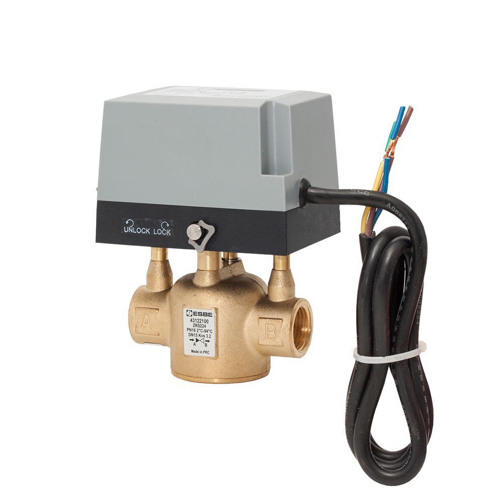 ESBE 2-Wege Zonenventil ZRS224, DN20, Kvs4.6, G3/4", 230VAC, 2-Pkt., 43122200