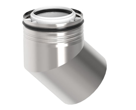 BRÖTJE Bogen K80 KB45 VA,45Grd,konz.,DN 80/125, PP/VA, 7810234
