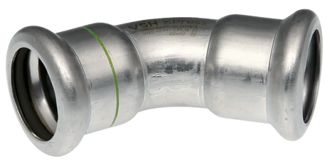 VSH XPress Edelstahl Bogen 45° i/i 15 Typ R2713, 6190041