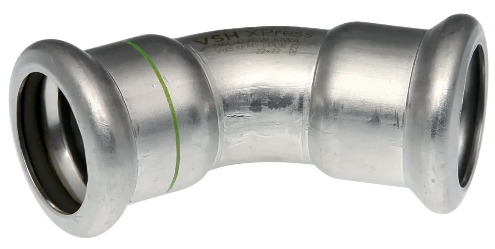VSH XPress Edelstahl Bogen 45° i/i 35 Typ R2713, 6190085