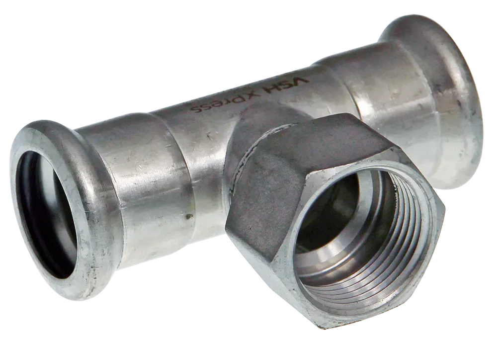 VSH XPress 304 T-Stück Innengewinde i/i/i 28xRp3/4x28 Typ R2418, 123460604