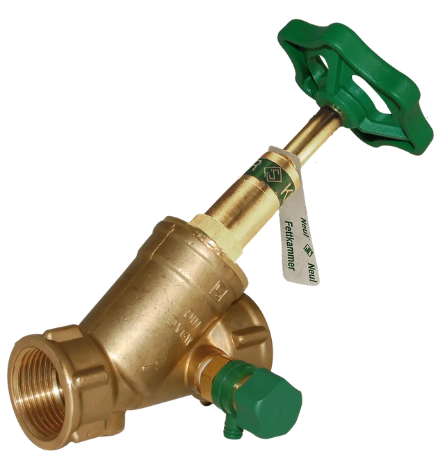 Seppelfricke SEPP DIN-Basis KFR®-Ventil, mit Entleerung, steigend, Rp2 (DN50), Messing Typ 1507, 0048965