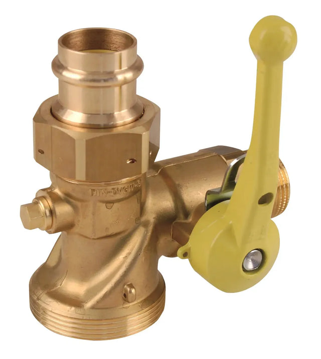 Seppelfricke SEPP Gas Eckkugelhahn für Einrohrzähler abschließbar R1"xd22 (DN25) Typ 5220.35, 0544468