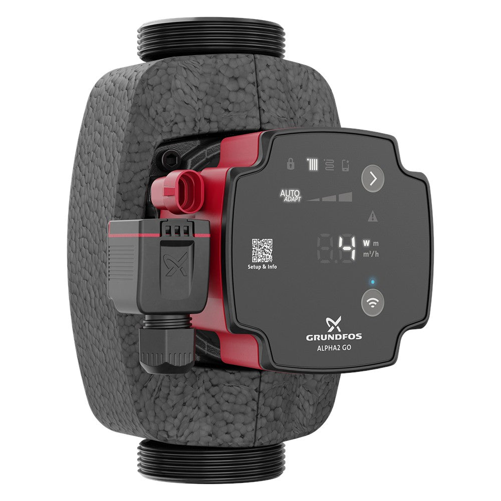 Grundfos Heizungspumpe ALPHA2 GO 32-75 180 mm für Heizungs- und Klimaanlagen 75 W, 2 Zoll, 93094217