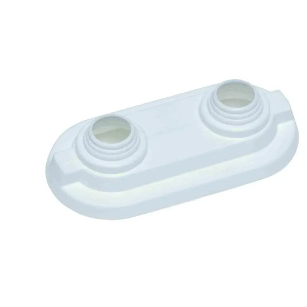 REHAU Doppelrosette 15 mm für Anschlussrohr Edelstahl/Kupfer, 12686741001