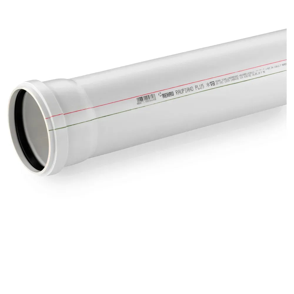 REHAU RAUPIANO PLUS Abflussrohr DN 125, Baulänge 500 mm, 11206741223