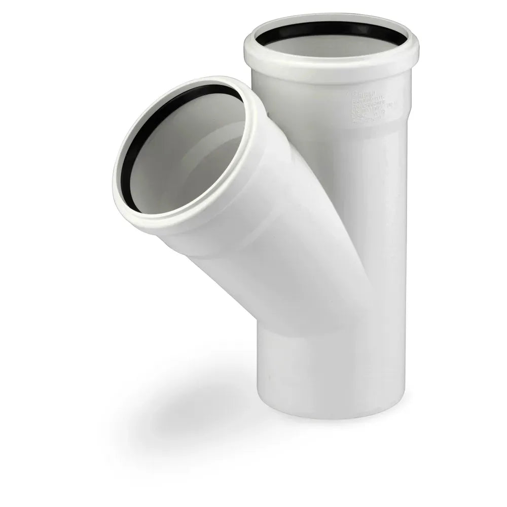 REHAU RAUPIANO PLUS Einfachabzweig DN 90/75, 45 Grad, 11238341001