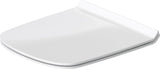 Duravit WC-Sitz DuraStyle ohne SoftClose Scharniere edelstahl, weiß, 0063710000