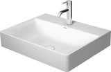 Duravit Waschtisch DuraSquare 600mm o.ÜL, m.HLB, 1 HL, geschl., weiß, 2353600071