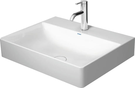 Duravit Waschtisch DuraSquare 600mm o.ÜL, m.HLB, 1 HL, geschl., weiß, 2353600071