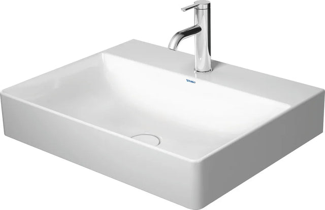 Duravit Waschtisch DuraSquare 600mm o.ÜL, m.HLB, 1 HL, geschl., weiß, 2353600071