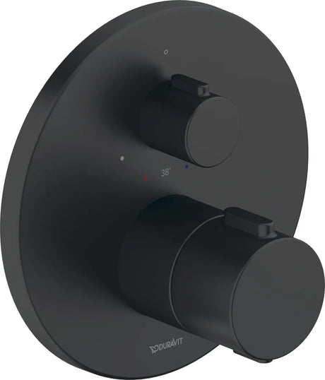 Duravit Thermostat Unterputz,Rund Verbrauer 1, Schwarz Matt, TH4200016046