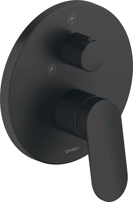 Duravit Wave Einhebel-Brausemischer UP Keramikmischs.,Umstellvent.,Schwarz M., WA4210012046