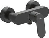 Duravit Wave Einhebel-Brausemischer Aufputz Keramikmischsystem, Schwarz Matt, WA4230000046