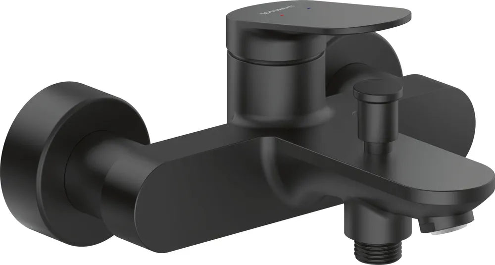 Duravit Wave Einhebel-Wannenmischer Aufputz Keramikmischsyst.,Umsteller,Schwarz M., WA5230000046