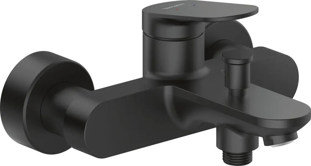 Duravit Wave Einhebel-Wannenmischer Aufputz Keramikmischsyst.,Umsteller,Schwarz M., WA5230000046