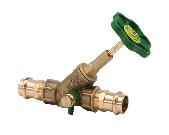 JS Freistromventil, mit Pressanschluss (Innengewinde), mit Entleerung, mit steigender Spindel, DN20, Pressdurchmesser 22mm, DVGW geprüft, 0015182200001