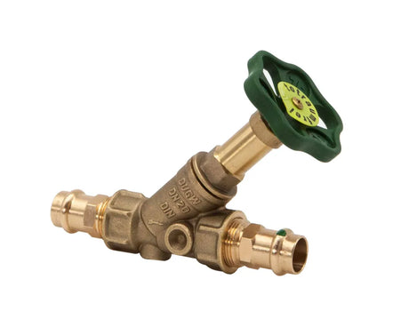 JS Freistromventil, mit Pressanschluss (Innengewinde), ohne Entleerung, mit nicht steigender Spindel, DN20, Pressdurchmesser 18mm, DVGW geprüft, 0015281800001
