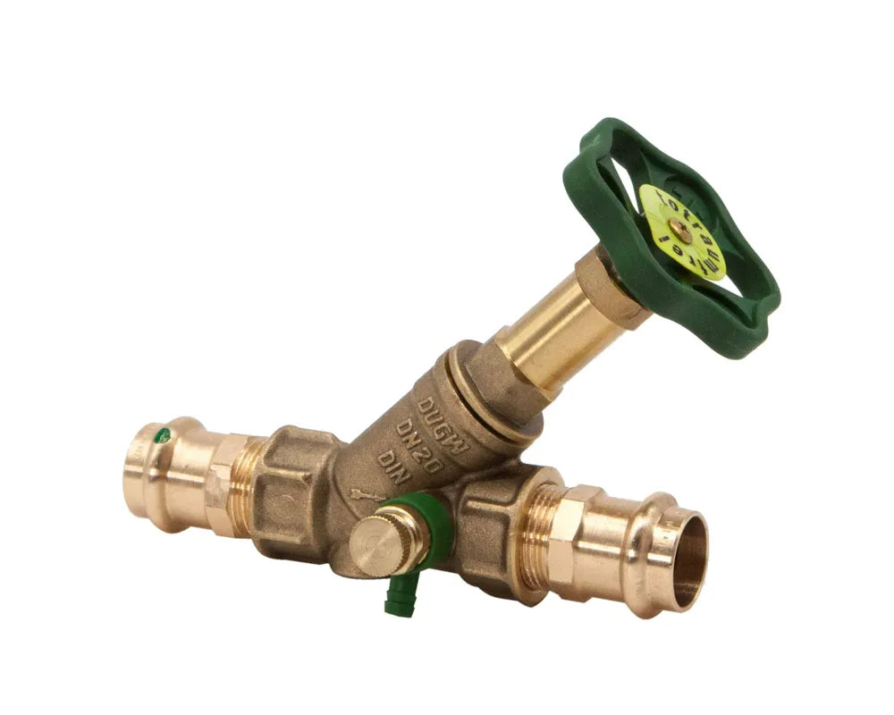 JS Freistromventil, mit Pressanschluss (Innengewinde), mit Entleerung, mit nicht steigender Spindel, DN20, Pressanschluss 22mm, DVGW geprüft, 0015382200001