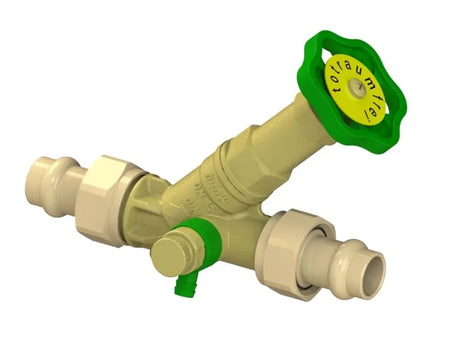 JS Freistromventil, mit Pressanschluss (Außengewinde) MULTI, mit Entleerung, mit nicht steigender Spindel, DN15, Pressdurchmesser 15mm, DVGW geprüft, 0015871500001