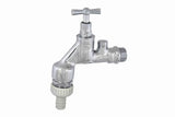 JS Auslaufventil, Serie Air-tec, mit Rohrbelüfter, mit Rückflussverhinderer, mit Schlauchverschraubung, mit Knebel-Oberteil, 1/2'', poliertes chrom, DVGW geprüft, 0017531550001