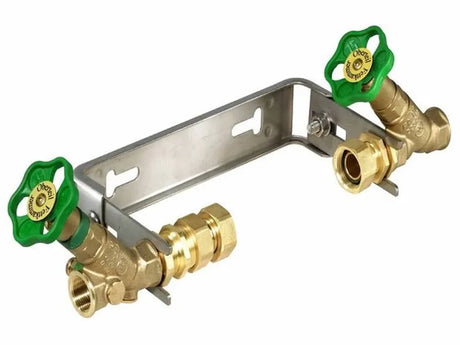 JS Wasserzähler-Einbaugarnitur, mit Steigrohr, starr, mit Dauerdurchfluss Q3=4m^3/h, 1'' x 1'', Bügel aus Edelstahl, verstellbar, 0022252500001