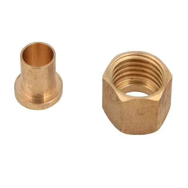 JS Wasserzähler-Verschraubung, mit Plombiervorrichtung, Lötanschluss 15mm x Innengewinde 3/4'', Messing-blank, Verpackungseinheit 1 Stück, 0022481500001