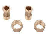 JS Wasserzähler-Verschraubungs-Set, Innengewinde 1 1/4'' x Außengewinde 1/2'', Messing, Verpackungseinheit 2 Stück, für Österreich, 0022401400001