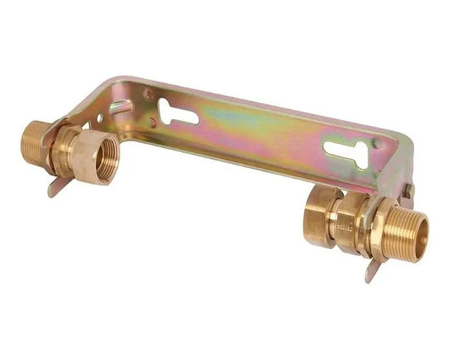 JS Wasserzähler-Einbaubügel, waagerecht, mit Verschraubung, starr, mit Dauerdurchfluss Q3=10,0m^3/h, 1 1/4'' x 1 1/4'', verzinkt, 0022503270001
