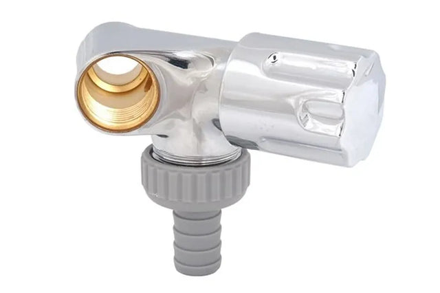 JS Nebenanschlussventil, Schlauchverschraubung, Designgriff, DN15, 1/2'', poliert und verchromt, 0071451550001
