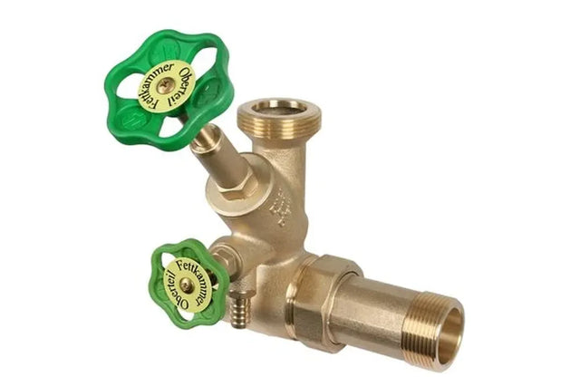 JS Abzweig-T-Ventil, Freistromventil mit steigender Spindel, DN25, Eingang 1 1/4'', oberer Ausgang 1 1/2'', 0075002503001