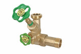 JS Abzweig-T-Ventil, KFR-Ventil mit steigender Spindel, DN25, Eingang 1 1/4'', oberer Ausgang mit Gewinde 1 1/2'', 0076002503001