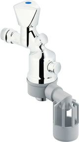 JS Auslaufventil mit Systemtrenner BA4, mit Ablauftrichter, Dreikantgriff, DN15, matt chrom, DVGW geprüft, 0082601550001