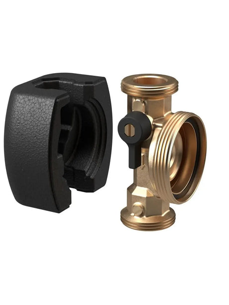 Vortex V-Pumpengehäuse 1 1/4'' außen, mit Dichtring, eingebauten Rückschlag- und Absperrhahn, Isolierschale, zwei Flachdichtungen, 301-101-237