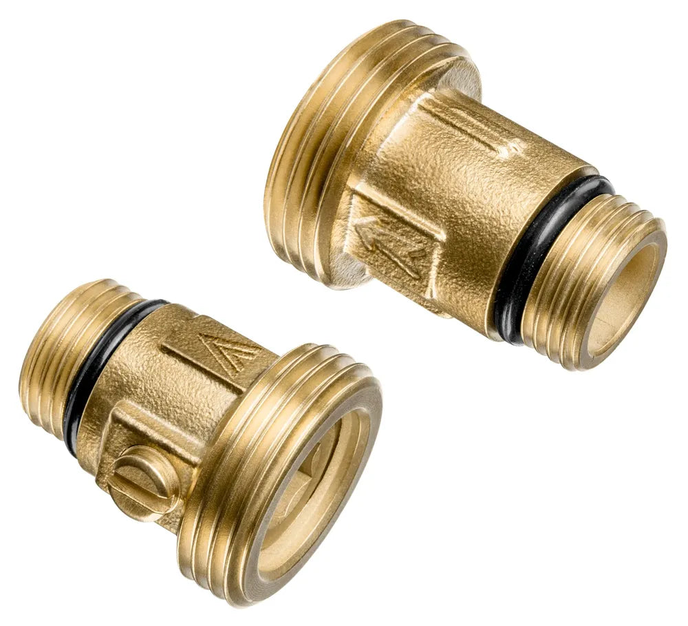 Vortex W-Ventile Wechselsatz, Rückschlag- und Absperrventil zum Einschrauben, inkl. 2 Flachdichtungen, 1/2'' außen / 1'' außen, 399-101-100