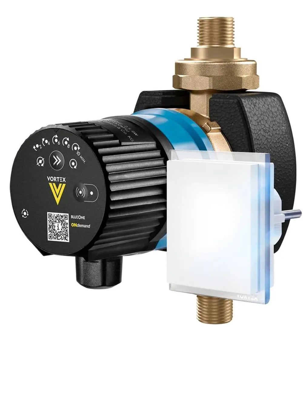 Vortex Pumpe BWO 155 V MA mit ONdemand-Modul, Funkschalter für Schukosteckdose, Rückschlagventil, Absperrhahn, Isolierschale, ECM-Kugelmotor mit Drehzahleinstellung, 433-111-021
