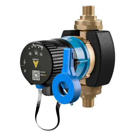 Vortex Pumpe BWO 155 V SL mit Selbstlernmodul, Rückschlagventil, Absperrhahn, Isolierschale, Gewinde-/Löt-Verschraubungssatz, ECM-Kugelmotor mit Drehzahleinstellung, 433-111-041