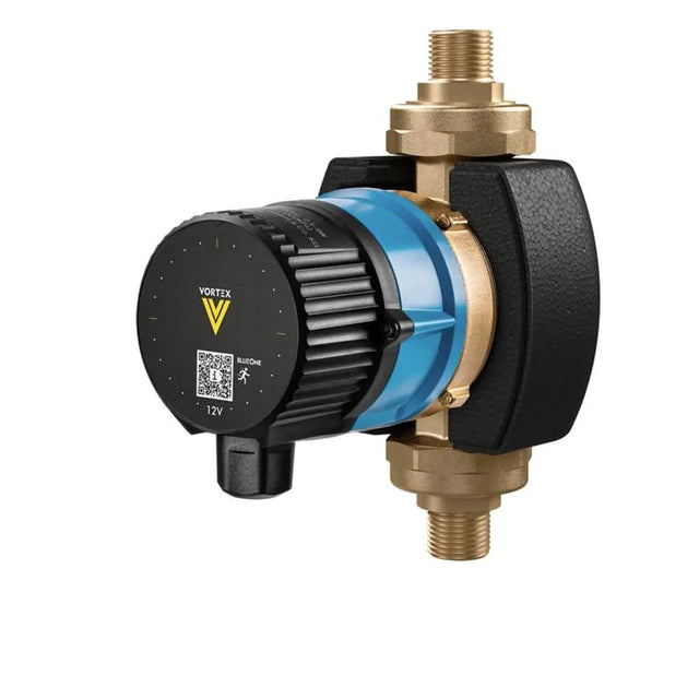 Vortex Pumpe BWO 155 V 12V, Rückschlagventil, Absperrhahn, Isolierschale, Gewinde-/Löt-Verschraubungssatz, ECM-Kugelmotor mit Drehzahleinstellung, 434-111-001