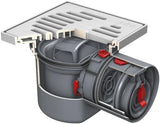 ACO Kellerablauf Junior Typ 5 DN100/197x197/1,5Grad/1,4l/s Rost ABS/K3/WS60/PK A Ablauf PP, 2130.00.77