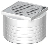 ACO Easy-Flow Aufsatzstück D125/ 100x100/ PE/Schlitzrost V2A/ K3, 2500.77.11