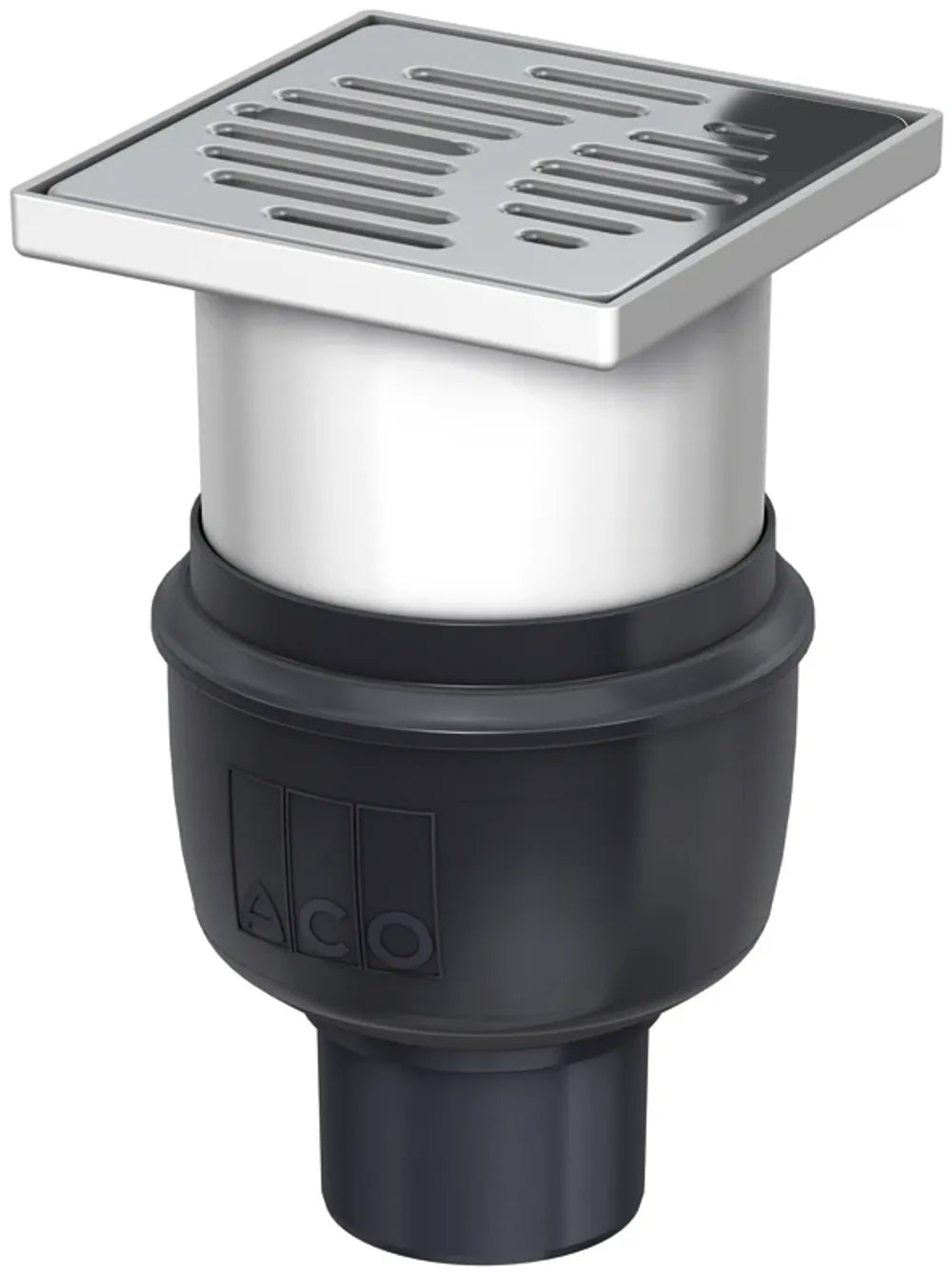 ACO Easy-Flow Bodenablauf DN70/150x150/90Grad/1,6l/s Kst/ K3/ Halter./ WS50, 2710.55.77