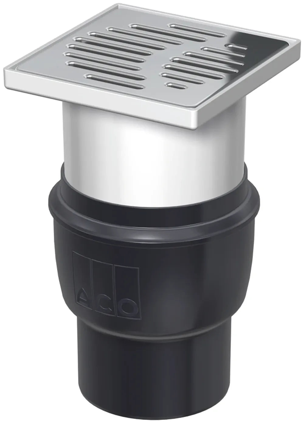 ACO Easy-Flow Bodenablauf DN100/150x150/90Grad/1,6l/s Kst/ K3/ Halter./ WS50, 2810.55.77