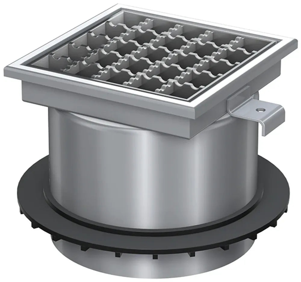 ACO Aufsatzstück 200x200/L15/ V2A/rutschh./mit Gitterrost, 5084.92.00