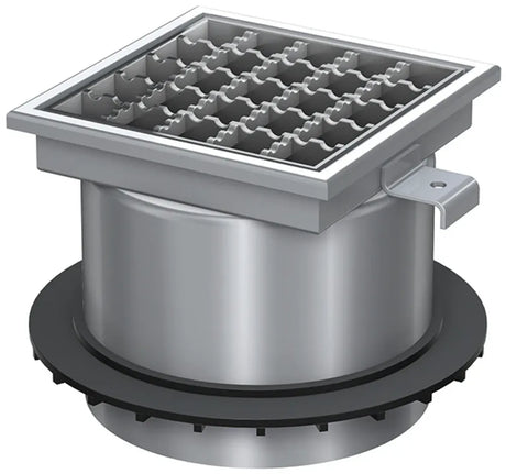ACO Aufsatzstück 200x200/L15/ V2A/rutschh./mit Gitterrost, 5084.92.00