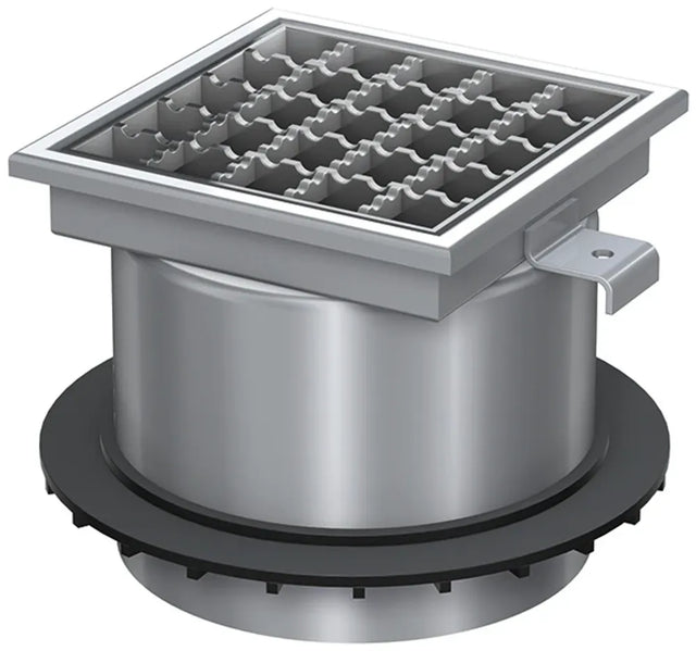 ACO Aufsatzstück 200x200/L15/ V2A/rutschh./mit Gitterrost, 5084.92.00