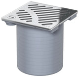 ACO Easy-Flow Aufsatzstück ABS 149x149 K3/Rahmen u.Schlitzrost V2A/verriegelt, 5141.23.00
