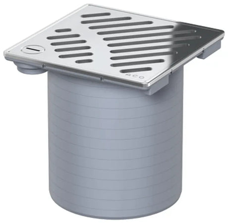 ACO Easy-Flow Aufsatzstück ABS 149x149 K3/Rahmen u.Schlitzrost V2A/verriegelt, 5141.23.00